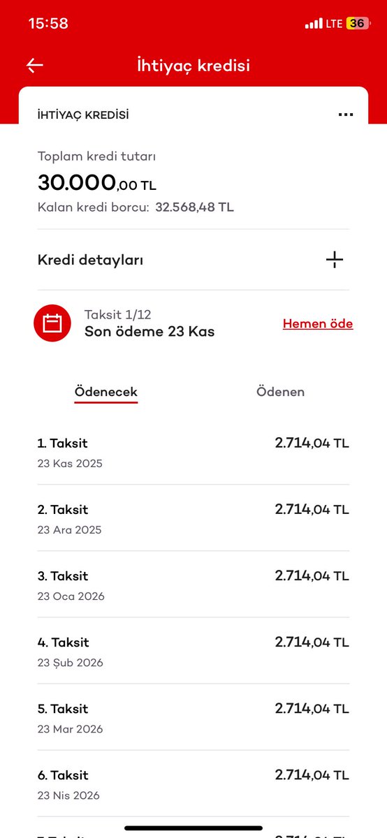 grknz7's tweet photo. @krediadam Sigortayı da iptal ederek prim tutarını geri aldım https://t.co/opAtn3uD7t