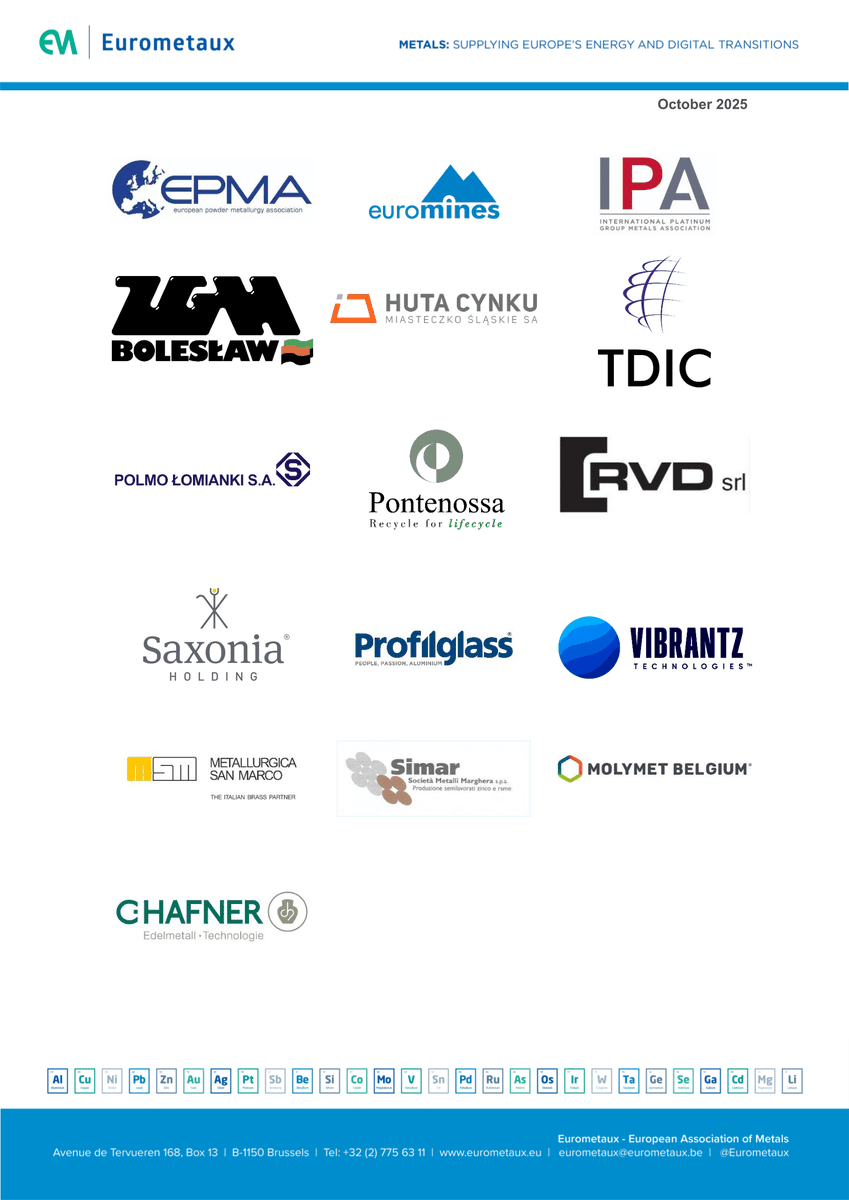 🎯 Europe’s non-ferrous metals industry is under siege, and time is running out.

3 years into the energy crisis, soaring costs &amp; red tape threaten jobs, investment &amp; Europe’s strategic sovereignty.

#Euromines + 42 companies &amp; associations urge the <a href="/EUCouncil/">EU Council</a> to take act now.