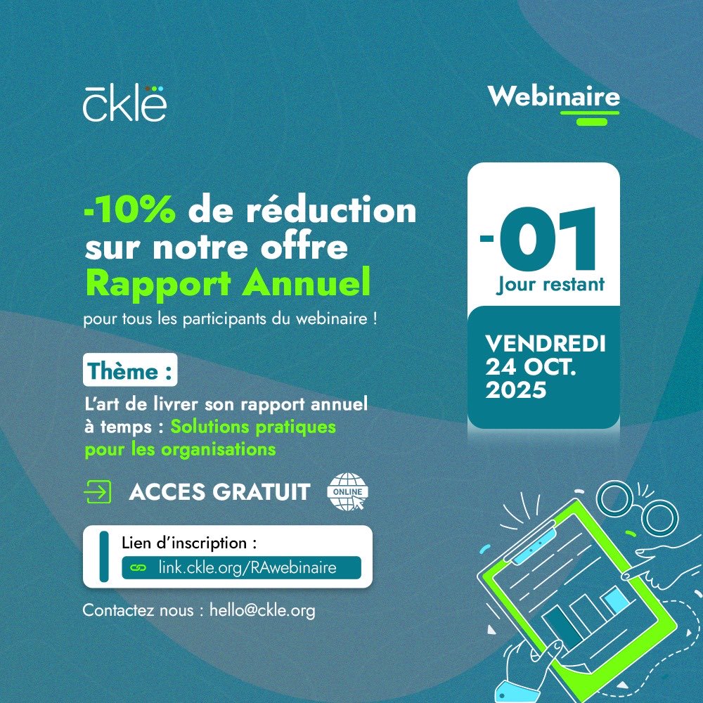 byckle23's tweet photo. C'est la dernière ligne droite !
Ne manquez pas l'occasion d’apprendre à créer des rapports plus clairs, plus impactants et plus professionnels.
Inscrivez-vous dès maintenant et profitez de -10 % de réduction
🔗Inscription via le lien https://t.co/2GetX3Iu6B
#comunication https://t.co/8Y7GC9EtDw