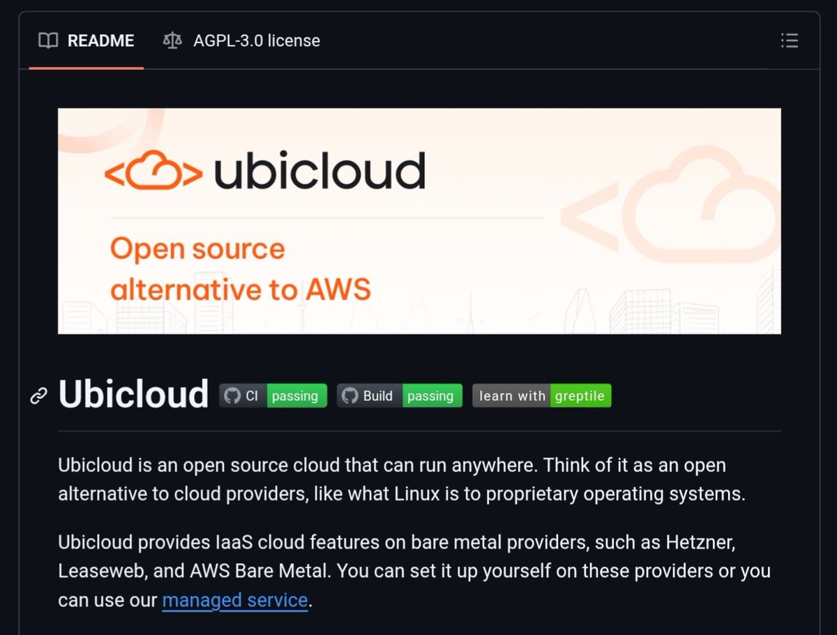 GithubProjects's tweet image. Open source alternative to AWS.