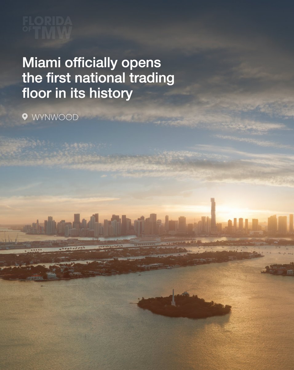 floridaoftmw's tweet photo. Miami has officially opened its first national trading floor, MIAX Sapphire, marking only the second open trading floor to launch in the past 50 years. https://t.co/w83WqLdpfR