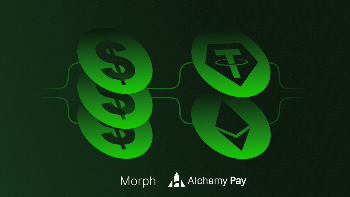 Morph (@morphlayer) on Twitter photo โป๏ธ From Cash to Crypto with Alchemy Pay!
We're bringing fiat onramps to Morph with <a href="/AlchemyPay/">Alchemy Pay|$ACH: Fiat-Crypto Payment Gateway</a>, making it easy to fund your wallet in seconds through 300+ payment channels across 173 countries using Visa, Mastercard, Apple Pay, and more.
Learn more โ โป๏ธ From Cash to Crypto with Alchemy Pay!
We're bringing fiat onramps to Morph with <a href="/AlchemyPay/">Alchemy Pay|$ACH: Fiat-Crypto Payment Gateway</a>, making it easy to fund your wallet in seconds through 300+ payment channels across 173 countries using Visa, Mastercard, Apple Pay, and more.
Learn more โ