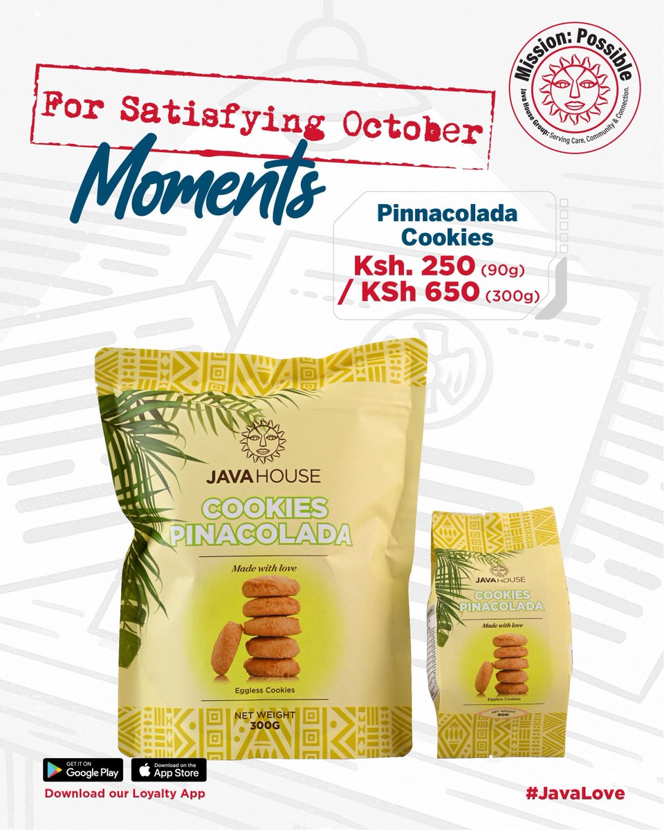 SouthfieldMall's tweet image. The @javahouseafrica Pinacolada Cookies are the perfect snack for when you need something sweet, tropical, and totally irresistible. Made with love — and just the right touch of paradise in every bite. Snack happy, stay golden 🌞 #JavaLove #SouthfieldMall