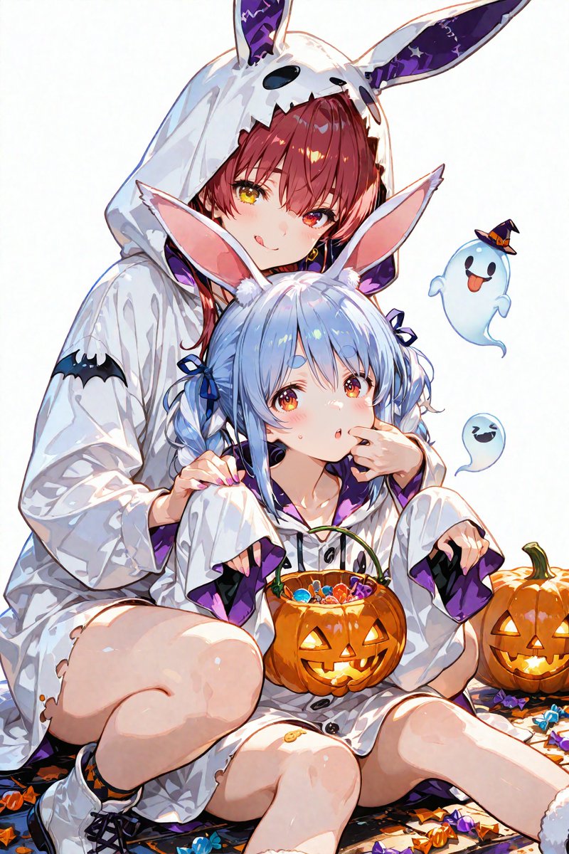 ちょっかいをかけるのはマリン。

兎田ぺこら -Usada Pekora-
宝鐘マリン -Houshou Marine-