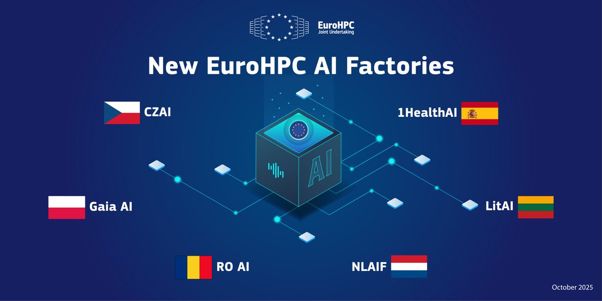 levelsio's tweet image. What in the F is an AI factory?
I had to investigate what the unelected @EU_Commission is talking about today
So according to them, it's some data centers (which they call supercomputers) in 6 different EU countries
I checked out the most powerful one: Karolina, a Czech data…