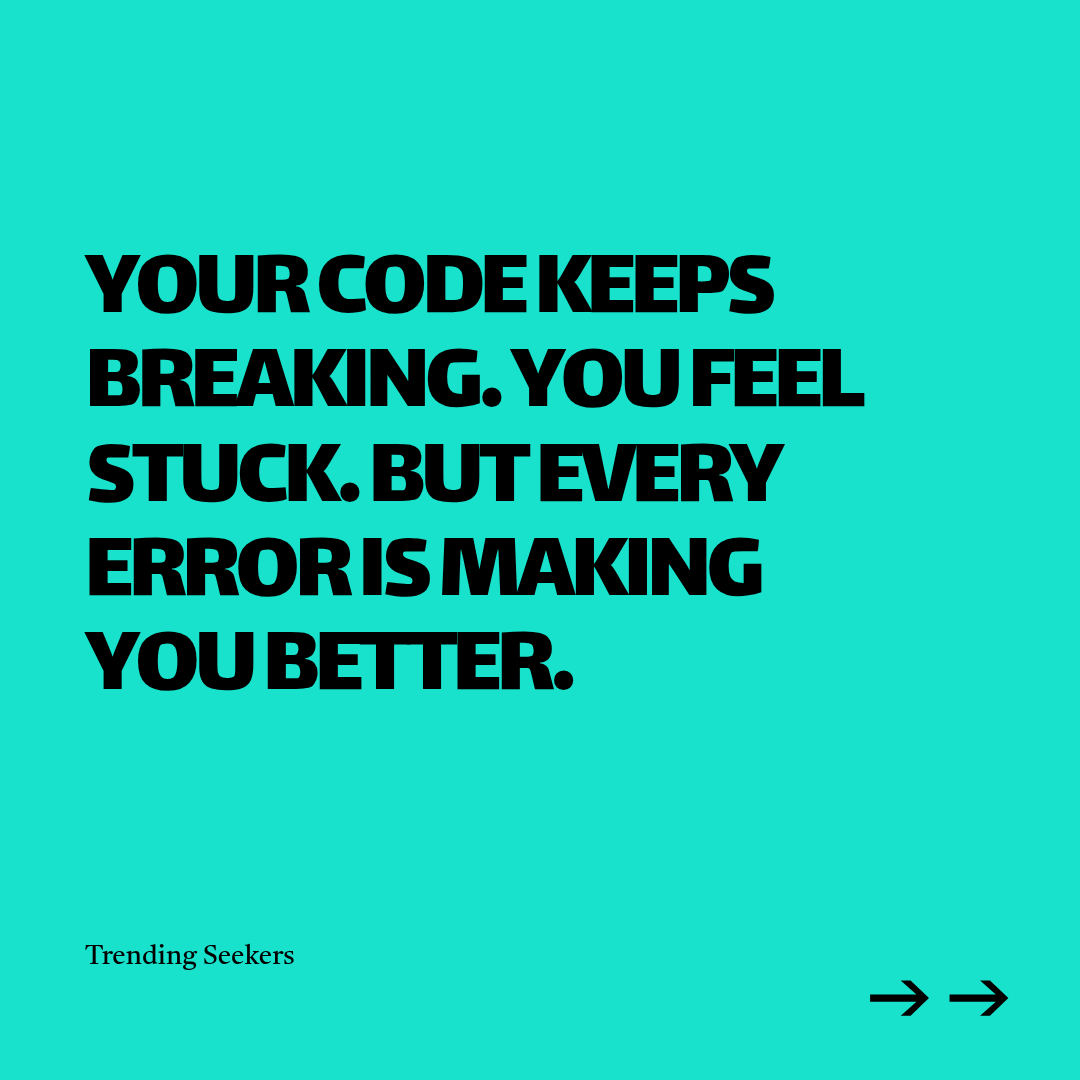 Tyrone_Uzzell's tweet image. Debugging isn't just fixing errors it's rewriting your resilience. Every bug you tackle in tough conditions sharpens your code and your skills. Remember breaking through the toughest bugs means building stronger programs. 
How do you stay motivated when your code keeps failing?