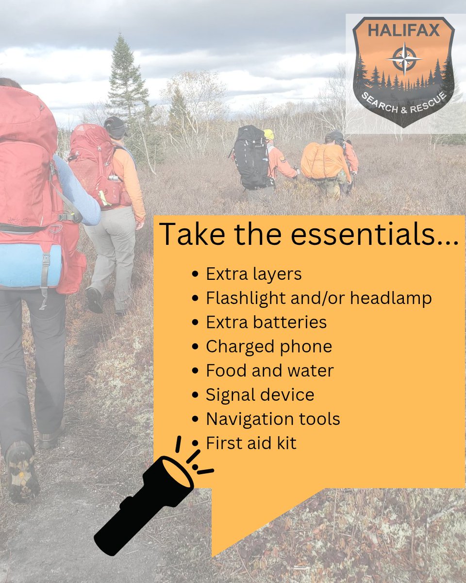 🍂The crisp air, and colorful leaves make Fall an ideal time to go explore some beautiful Nova Scotian trails! However, it also means that the weather can change quickly and the sun sets early.

Here are some must-haves to ensure you don't get caught unprepared..
