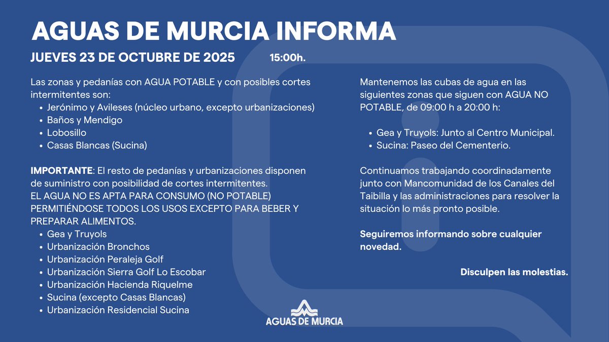 EMUASA_Clientes's tweet image. 🔔 Actualización de la red de tuberías a fecha jueves 23 de octubre
