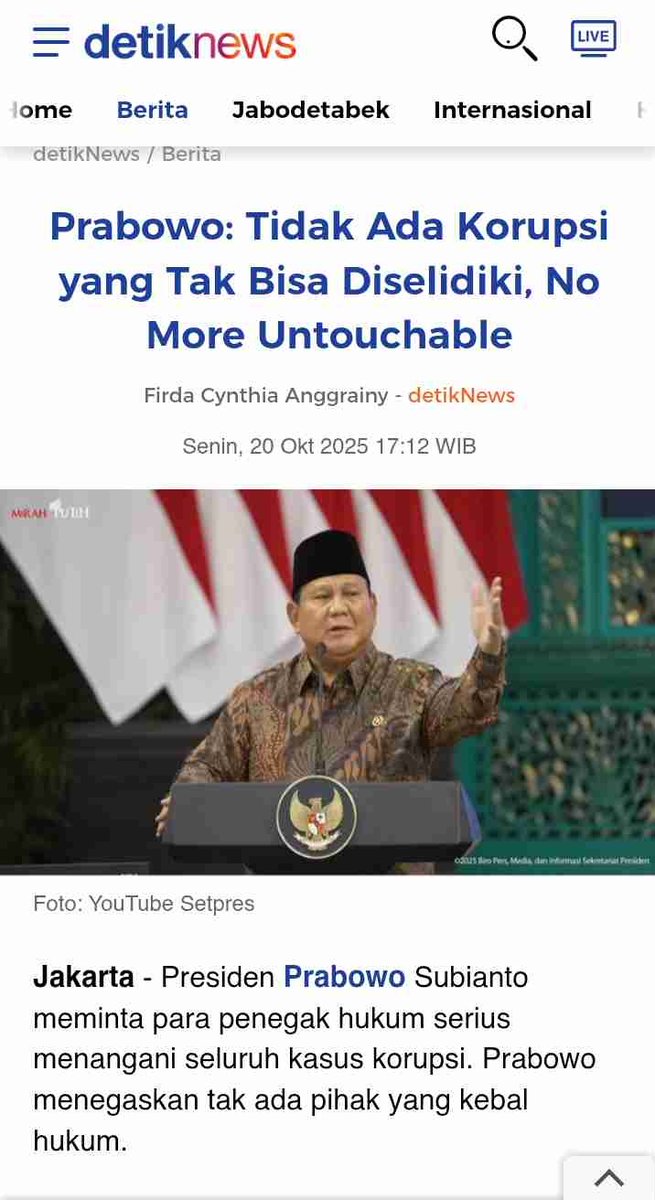 <a href="/C0BRA3131/">COBRA 3131</a> Tunjukkan merahmu, Pak <a href="/prabowo/">Prabowo Subianto</a>. Rakyat berdiri bersamamu 
#JokowiNipuNegoro
#JokowiNipuNegoro