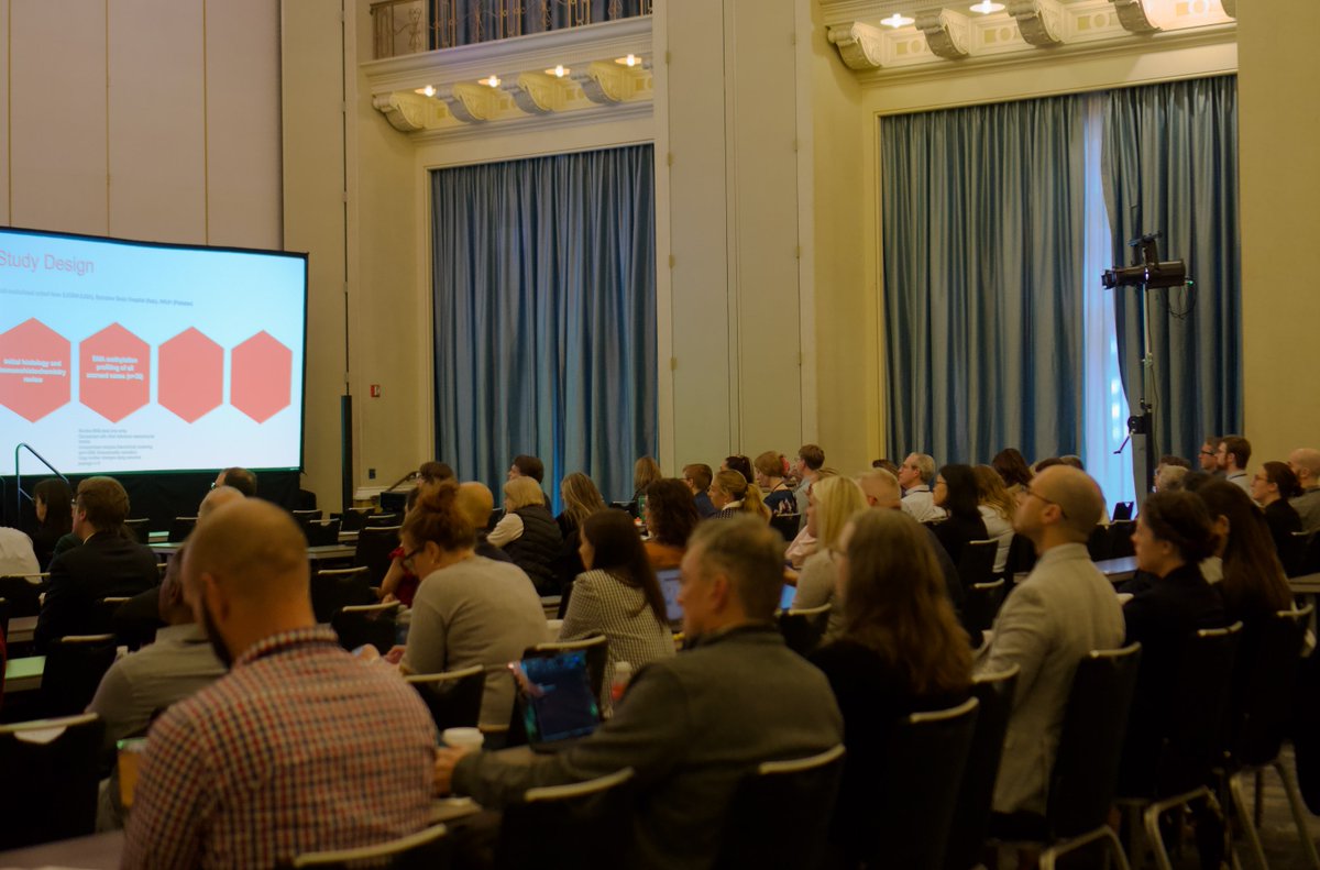 Full house for the Lotte Strauss Lecture with Dr. Faizan Malik, MD! 🎤

A fascinating session on DNA methylation profiling in soft tissue myoepithelial tumors—and a perfect start to the day! ☀️
#SPPFallMeeting #PediatricPathology #SPP2025