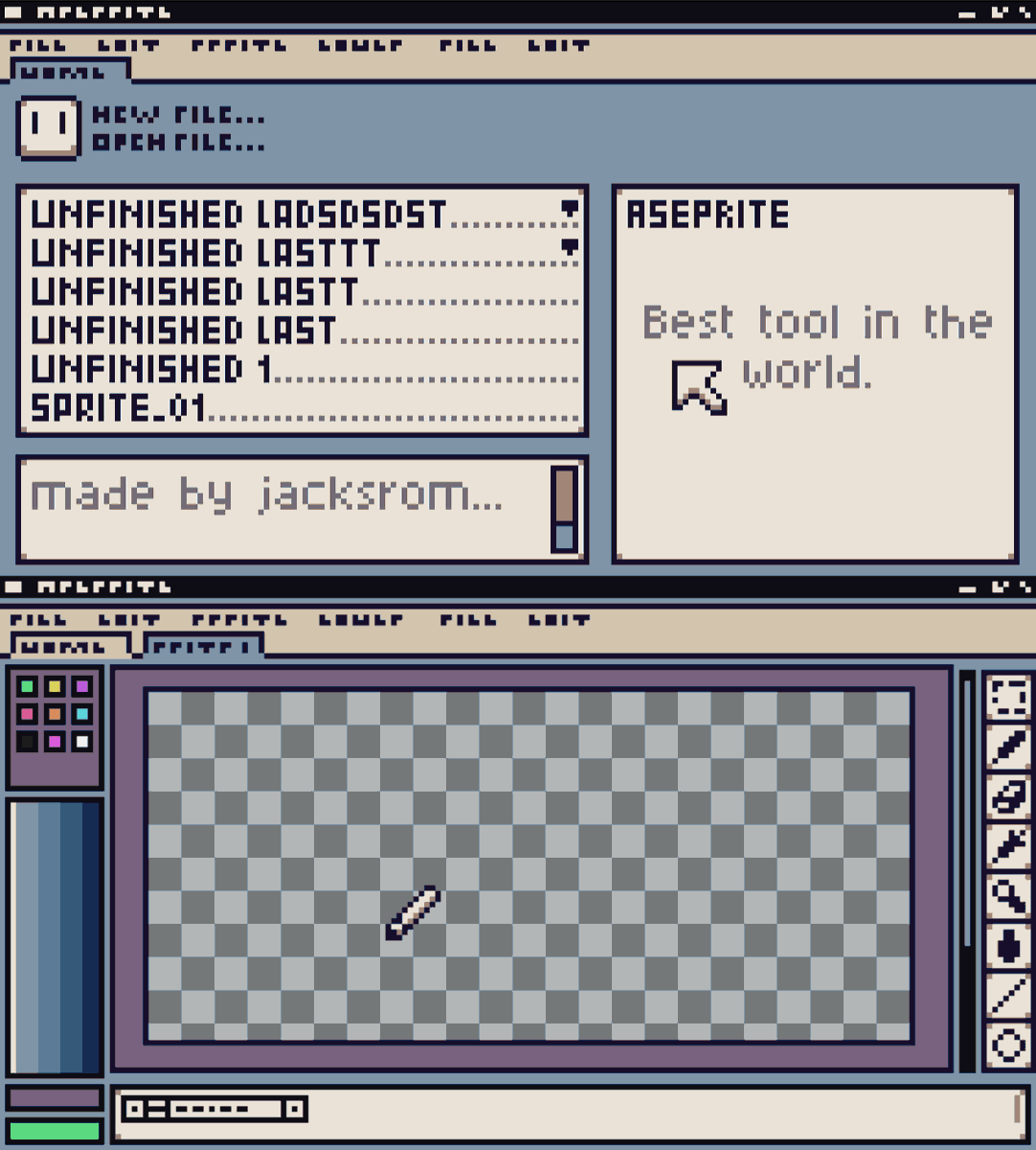 low-res aseprite

#pixelart