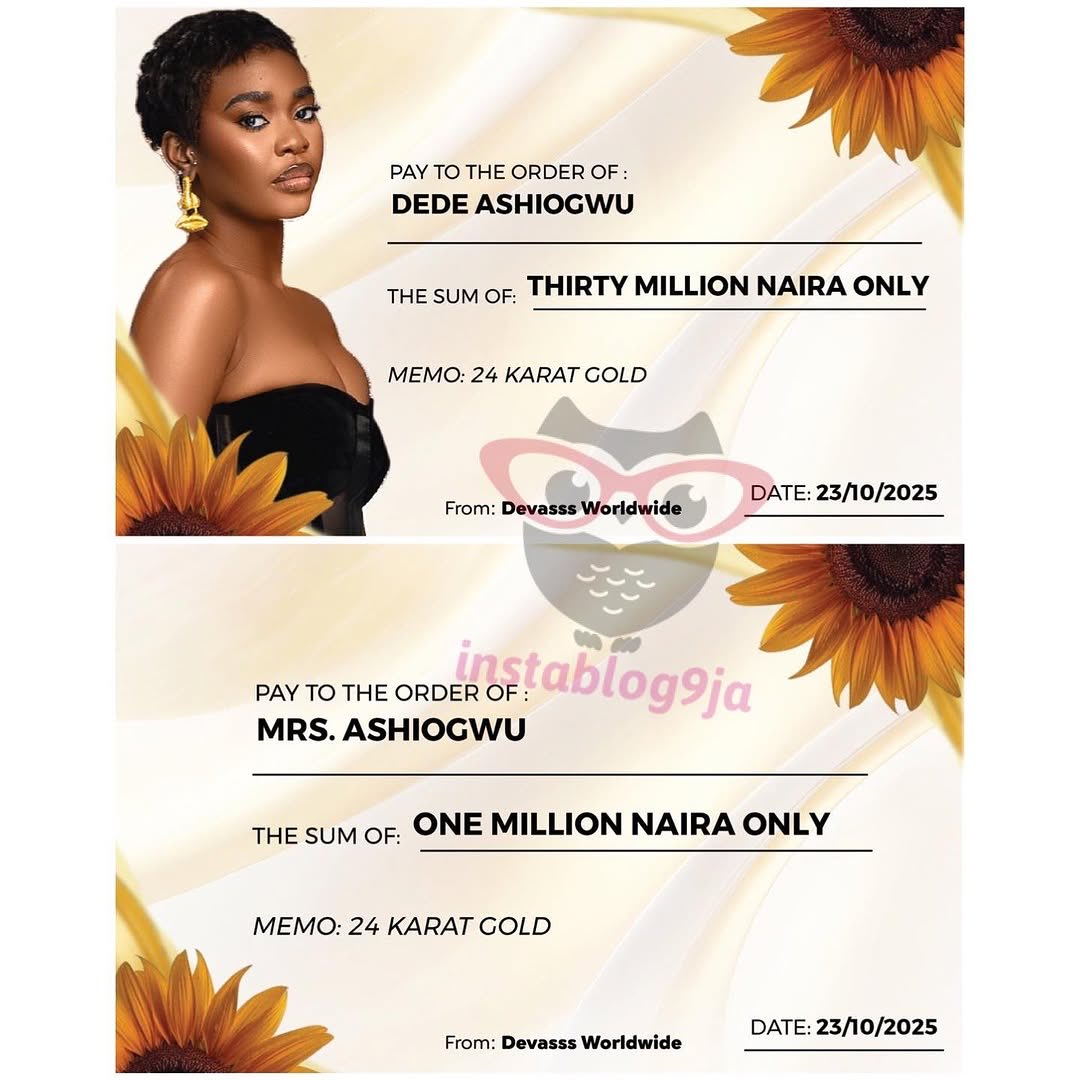 Fans gift BBN’s Dede Cash, gold, others worth over N40M for her 24th birthday
