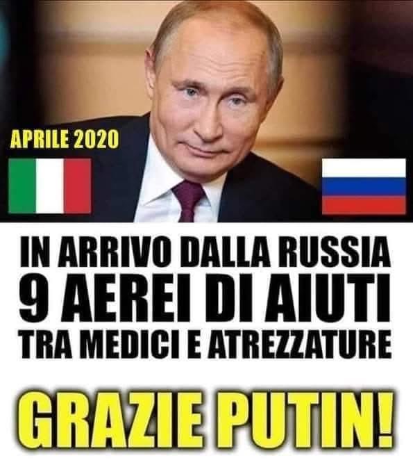 #Covid19 Tuffo nel recente passato. Quei 9 aerei salvarono decine di migliaia di italiani. La Repubblica di San Marino ordinò anche il vaccino Sputnik Senza avere alcun effetto collaterale sulla salute dei suoi cittadini.
l'Italia invece...