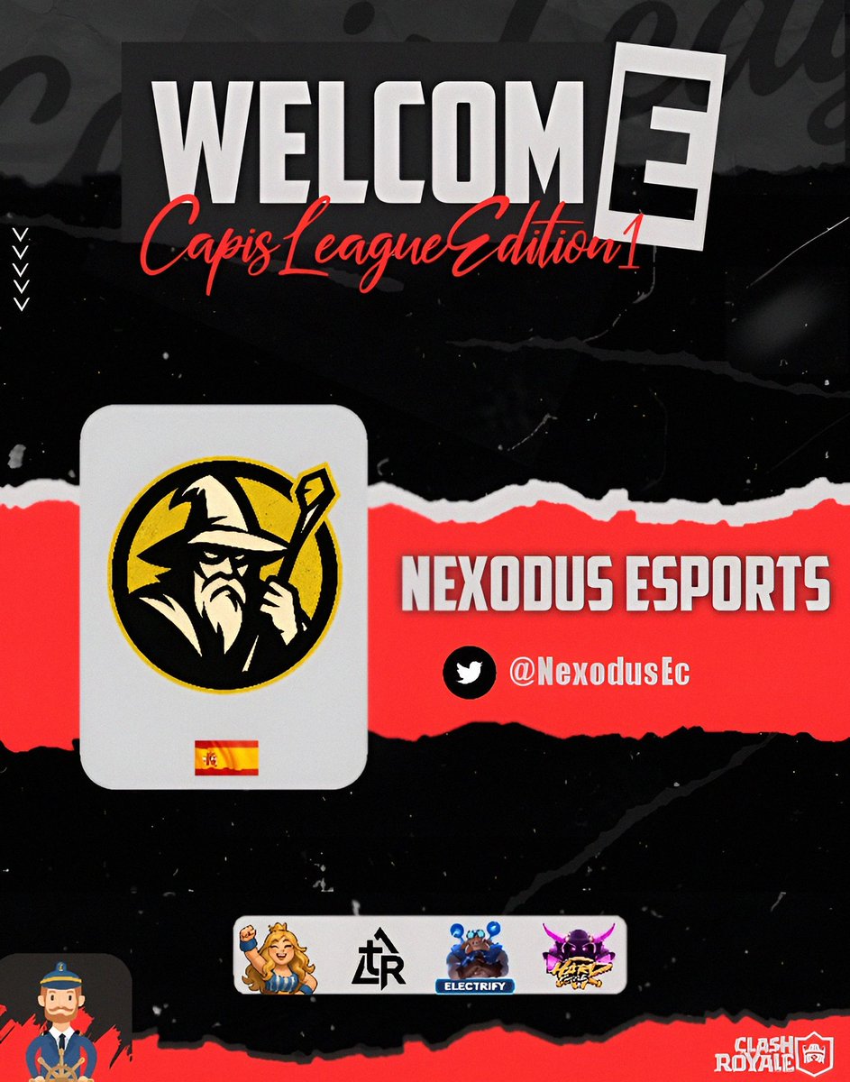 #CL1 | ¡Welcome! 👨🏻‍✈️

Nexodus eSports 🇪🇸 se suma a la Capis League con hambre de competencia y muchas ganas de hacerse un nombre.

¡Listos para dejar su huella y sorprender en esta edición! ⚡🏆

Bienvenidos: <a href="/NexodusEc/">Nexodus 🧙🏻‍♂️</a> 🇪🇸

#CapisLeague [2️⃣1️⃣]