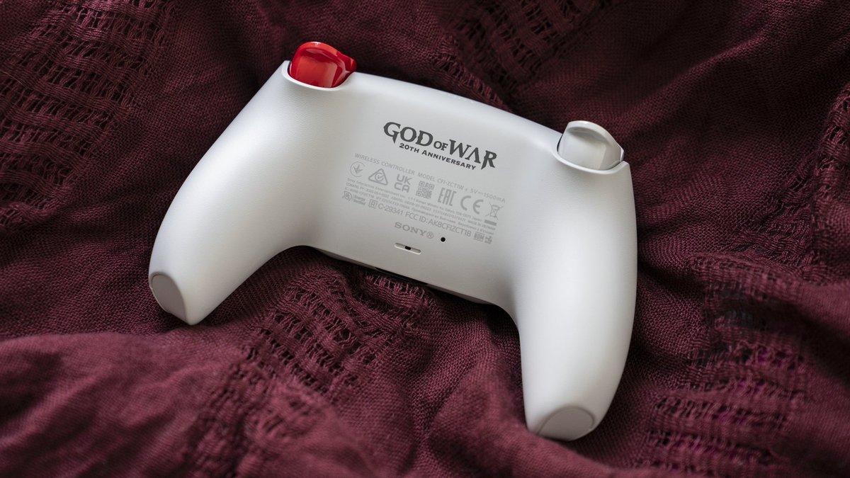 PlayStation's tweet image. A legacy in your hands Ω
The limited edition God of War 20th Anniversary DualSense controller is available today: play.st/3J91yaF