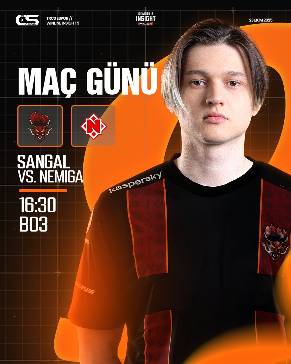 trcsespor's tweet image. 🔥 Sangal, Winline Insight Season 9'da Playoff'a çıkma maçında Nemiga ile karşılaşıyor!
🗺️ BO3
🕞 16:30
📺 twitch.tv/sangalgg