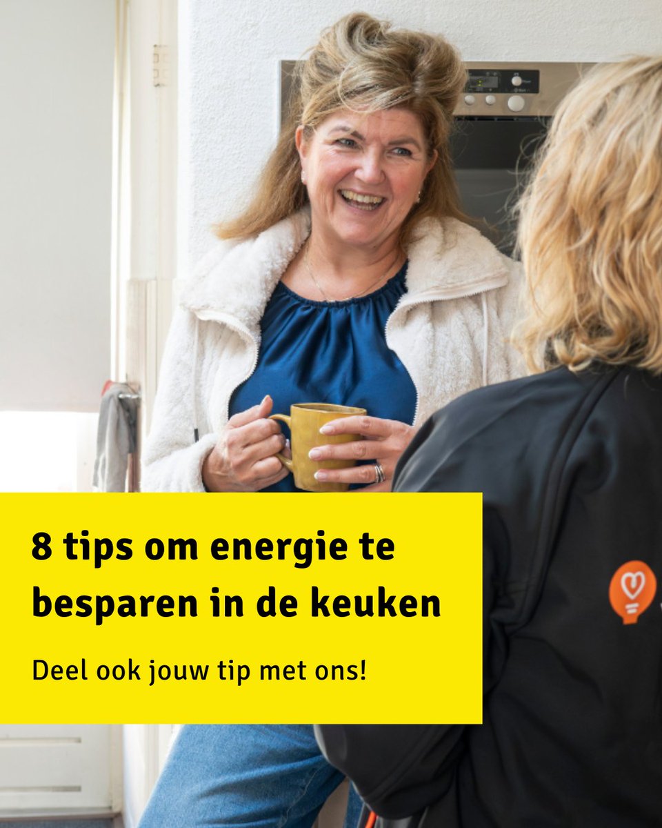 Energie besparen in de keuken? Dat is makkelijk!

💡 Doe de deksel op de pan, dan kookt je eten sneller.
🥶 Zet de koelkast niet te koud.
💧 Kook alleen het water dat je nodig hebt.
Zo bespaar je geld &amp; help je het milieu 🌍

Lees alle 8 makkelijke tips op duurzaamdenhaag.nl/keukentips
