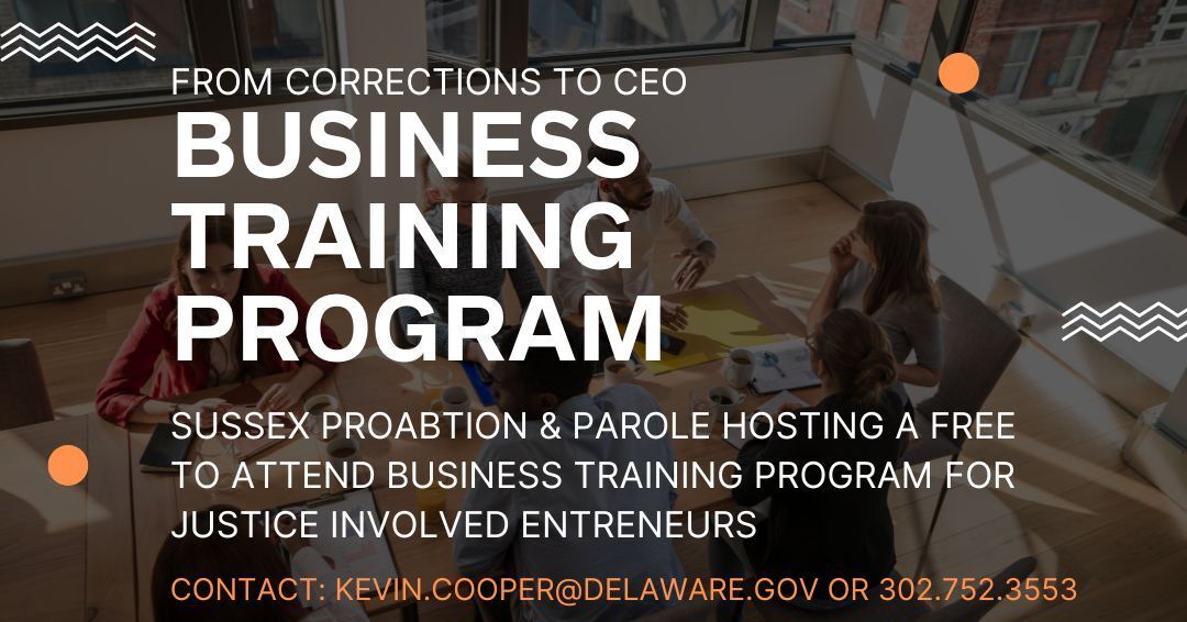 Sussex P&amp;P is partnering with a local entrepreneur to offer a workshop on business development for individuals serving probation.  
📅 November 3, 2025
🕒 3–5 p.m.
📍 Sussex P&amp;P: 22855 Dupont Blvd., Georgetown, DE