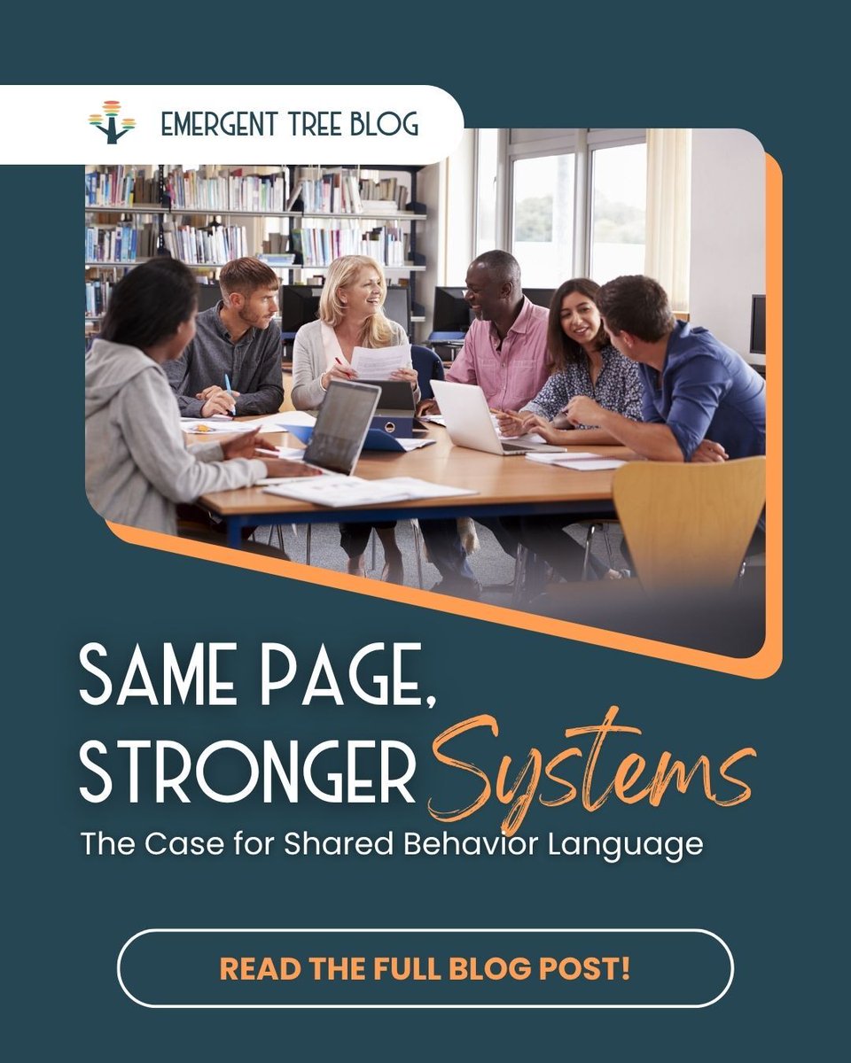 EmergentTree's tweet image. Same page = stronger systems. How shared language, consistent routines, and coaching align MTSS-B so supports show up in every classroom. Read: blog.emergenttree.com/same-page-stro…
 #MTSSBehavior #PositiveBehaviorSupports #MTSSB
hubs.ly/Q03PRQv90