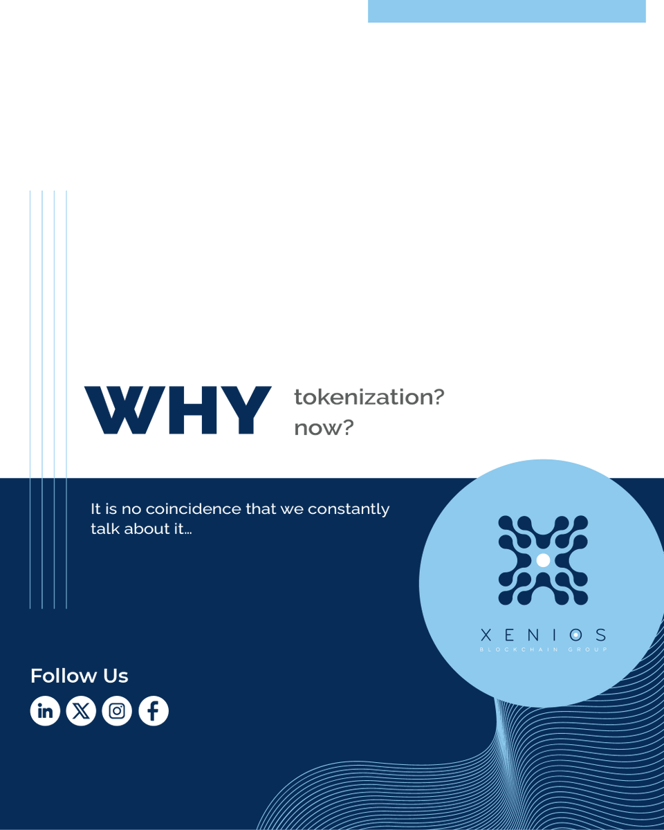xenios_group's tweet photo. - Why tokenization and why now?  
It is no coincidence that we constantly talk about it… 
 
With tokenization you can attain: 
Tokenization isn't future plan. 
It's here. 

#XBG https://t.co/h1w4W1IwAS