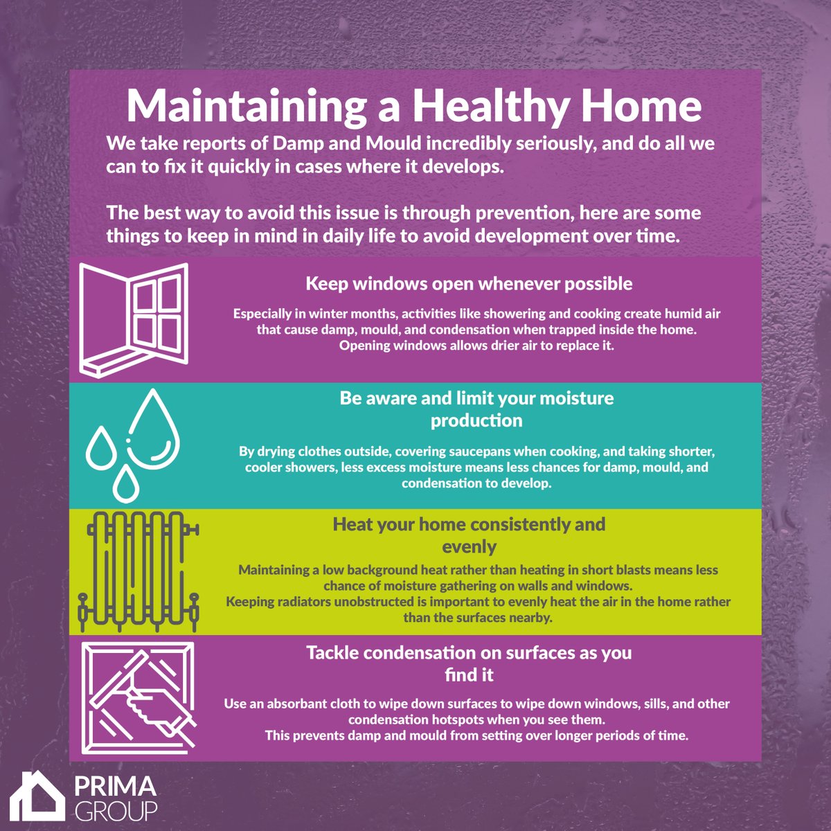 This Damp &amp; Mould Action and Awareness Week is incredibly notable, as it aligns with the implementation of Awaab’s Law.

For more information on Damp &amp; Condensation, visit primagroup.org/damp-condensat…

#dampandmould