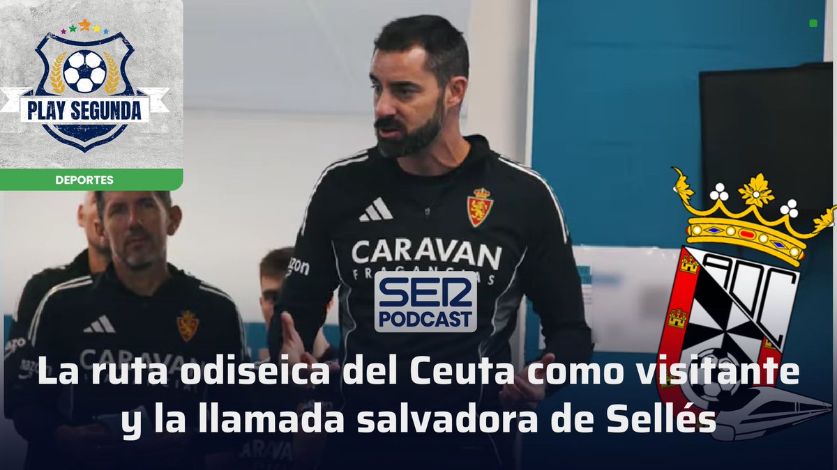 PlaySegunda's tweet image. ⚽️👀 06x11 | ¡NUEVO EPISODIO YA DISPONIBLE DE #PLAYSEGUNDA! 🙌

✈️🚢 La odisea del @ADCeuta_FC como visitante
 
☎️🗣️ Sellés se ofreció al @RealZaragoza, líder @realracingclub, #TertuliadeSegundones... y mucho más

Con @OscarEgido y @joseaduro
 📲linktr.ee/PlaySegunda
