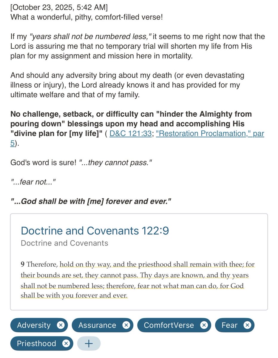 MyGospLib_Notes's tweet image. Found even MORE comfort while studying this morning!😊