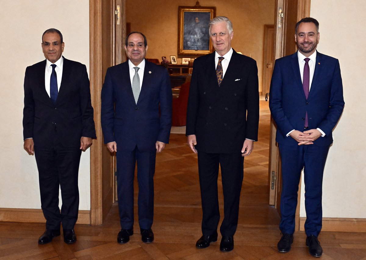 🇧🇪🇪🇬 Le Roi reçoit Son Excellence Abdel Fattah al-Sissi, Président de la République arabe d'Égypte, en audience au Palais royal.