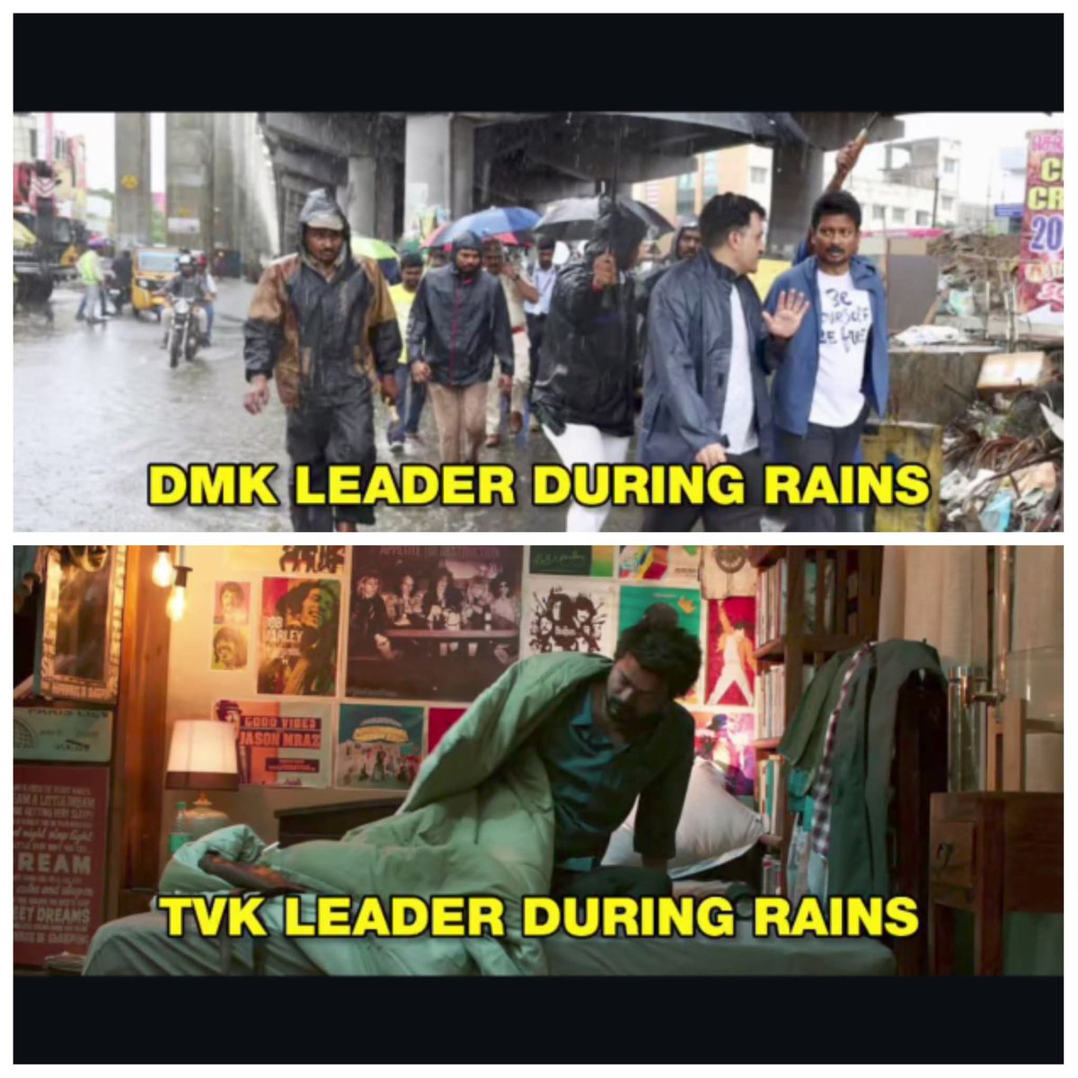 41 உயிர் போனதுக்கே வெளிய வராதவன் இந்த மழைக்கா வர போறான்...

<a href="/TVKVijayHQ/">TVK Vijay</a>