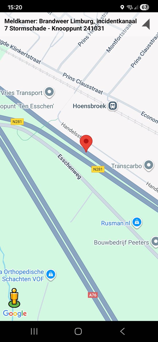 Stormschade zorgt voor inzet brandweer bij Knooppunt Ten Esschen