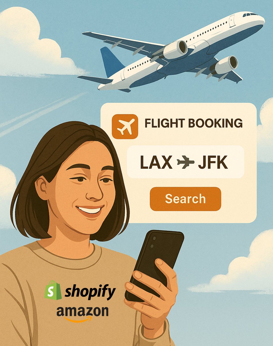 Movmo_App's tweet photo. Airlines, it’s time to act like retailers.

🛍️ One-click booking
🧠 Personalization
💸 Add-on monetization
🔁 Loyalty that actually works

Here's what you can steal from Shopify &amp; Amazon:
https://t.co/948Uety4NS

#TravelTech #UXDesign #AirlineRetailing #EcommerceStrategy https://t.co/aKumbxOGbd