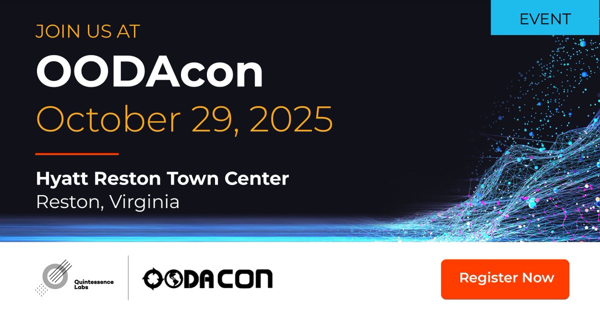 QuintessenceLab's tweet image. Join us in the Greater Wash D.C. area next week with @bobgourley for OODAcon—diving into the latest in AI, quantum, biotech, and defense tech—and their impact on national security and business in a dynamic cyber landscape.

🚀Help accelerate the future at: hubs.li/Q03PNx9l0