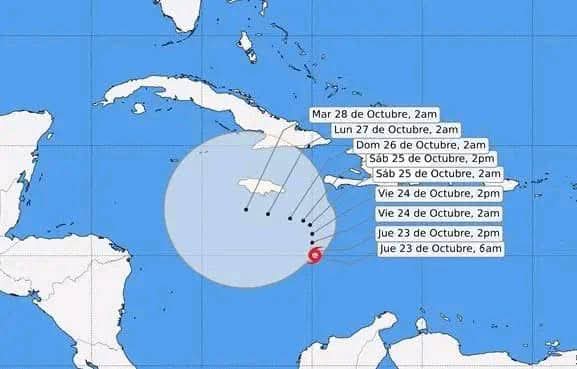 CAM Plaza de la Revolución (@niovero2) on Twitter photo 📢| Aviso de Ciclón Tropical no.5 del <a href="/cnp_insmet_cuba/">Centro de Pronósticos, Insmet</a> 
23 d octubre 6.00 am.
🌀Tormenta Tropical #Melissa con lento movimiento... todos los detalles en 👇
t.me/camplaza
👆Haga click en las letras azules y NO deje de 👀 
#PreparadosYAlertas 📢| Aviso de Ciclón Tropical no.5 del <a href="/cnp_insmet_cuba/">Centro de Pronósticos, Insmet</a> 
23 d octubre 6.00 am.
🌀Tormenta Tropical #Melissa con lento movimiento... todos los detalles en 👇
t.me/camplaza
👆Haga click en las letras azules y NO deje de 👀 
#PreparadosYAlertas