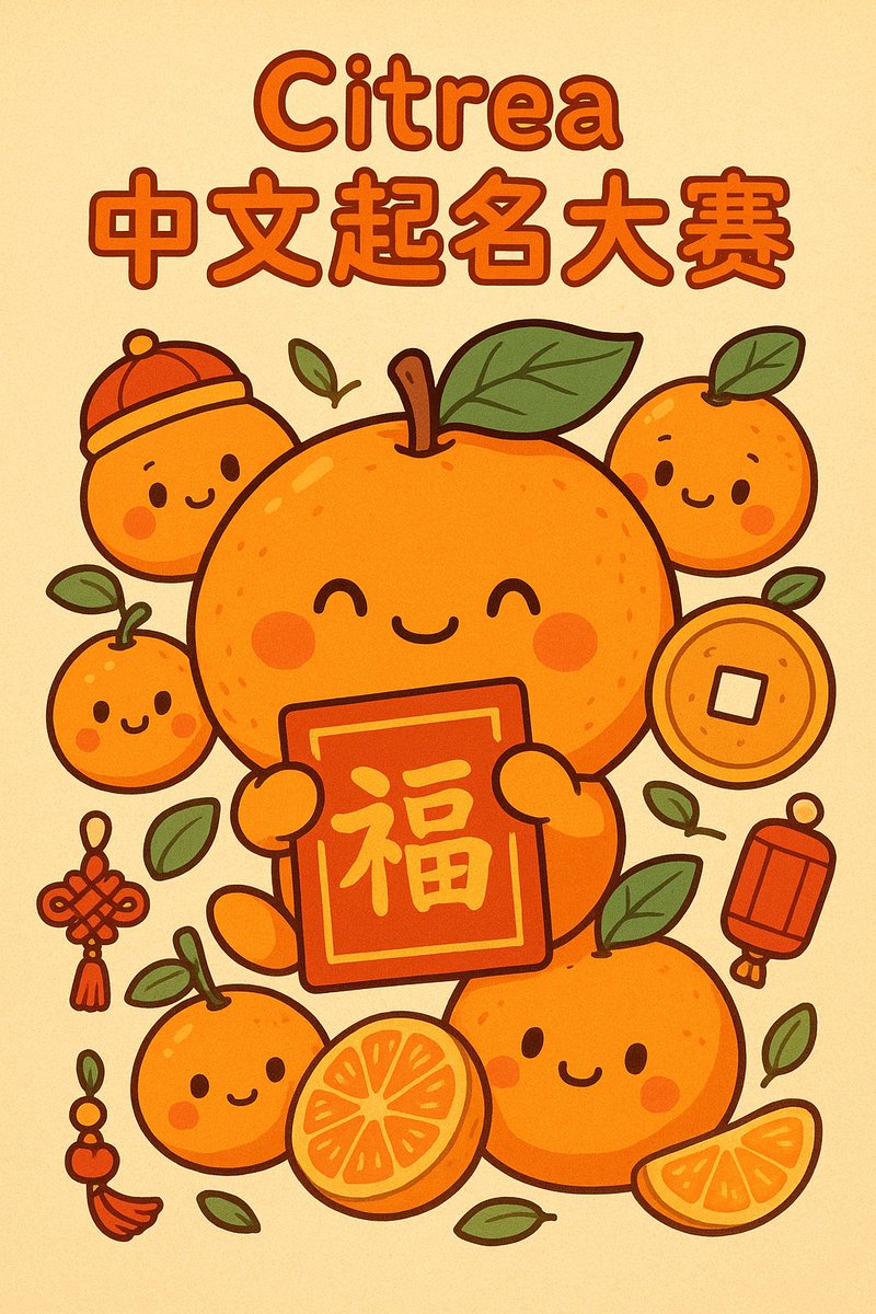 👀全世界都在说中国话

🫶大家期待已久的中文起名大赛来啦

🀄️请大家为Citrea起一个好听的中文名吧

⏰活动时间：即日起到东八区2025年10月31日0点

🥇活动奖励：被选中的社区成员会获得3000CM

👇参与方式：在本条推文下留言你的创意即可

🍊🍊你还在等什么？马上行动吧🍊🍊