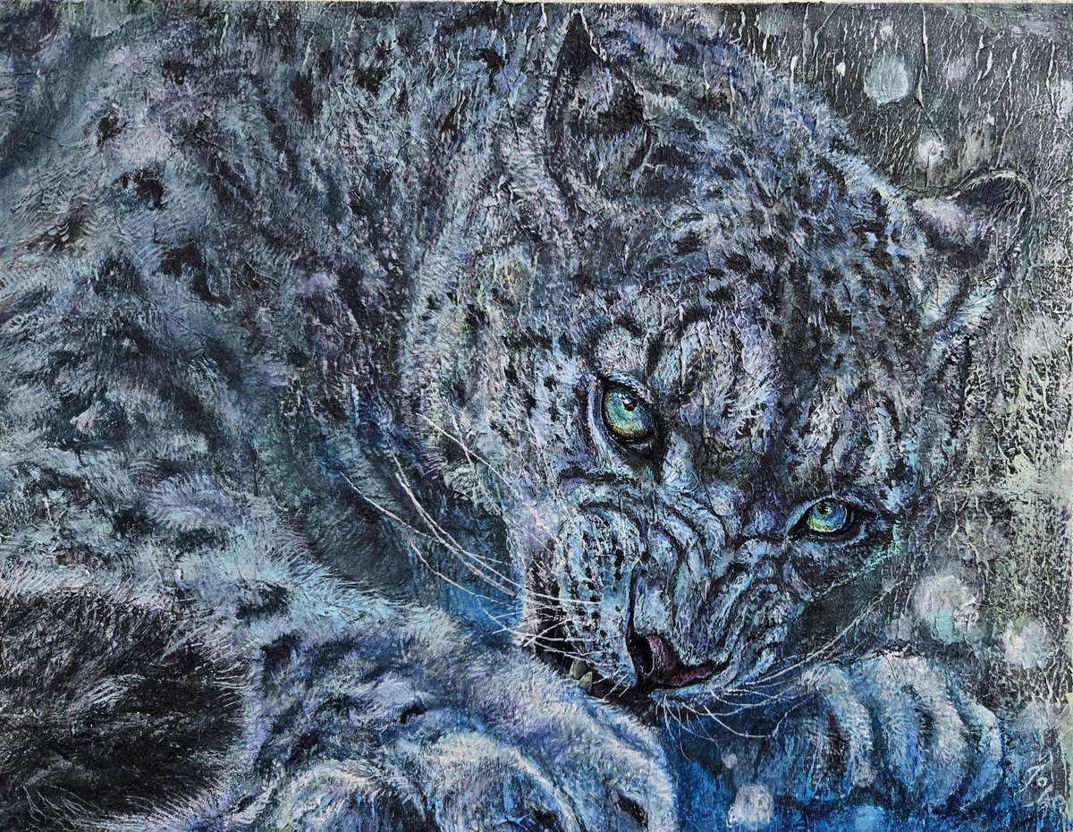 原画　雪豹　前進 #95 GEOARTWORKS🐉ドラけもX11/1-7召喚士様募集🐯11/22-24美しき野生