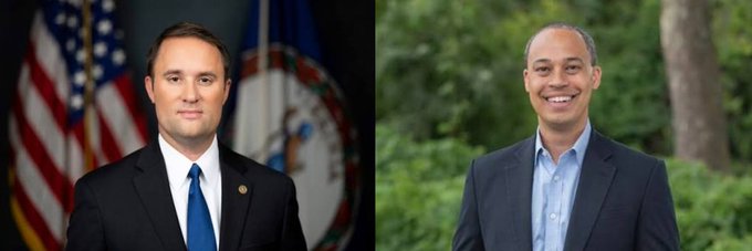 VIRGINIA AG POLL By Suffolk/USA Today 

🟥 Jason Miyares: 46.4%
🟦 Jay Jones: 42.4%
⬜ Not sure: 9.0%
——
Fav-unfav
Jason Miyares: 40-26 (+14)
Jay Jones: 27-43 (-16)
——
10/19-22 | 500 LV | recalled: Harris+5
suffolk.edu/-/media/suffol…