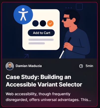 AngularLovePL's tweet image. It’s never too late to make your #Angular product accessible 🙌
In his latest case study, our blogger, Damian Maduzia, explained how to turn your app into a great experience for everyone 📲
Learn with practical examples and ready-to-copy code:
⚡️ Why accessibility is so…
