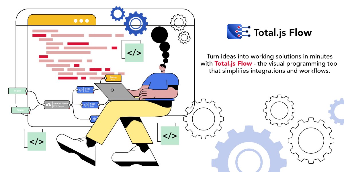 totalframework's tweet image. Total.js Flow - Turn ideas into working solutions in minutes with Total.js Flow - the visual programming tool that simplifies integrations and workflows. totaljs.com/flow/ #flow #visualcoding #visualprogramming #interface #nodejs #javascript #iot #automation #ai #totaljs