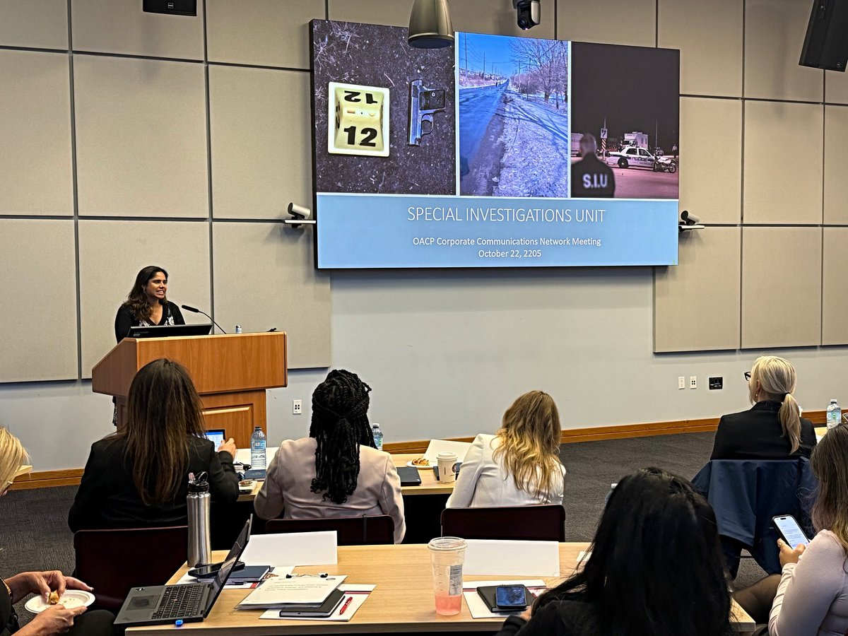 OACPOfficial's tweet image. Thank you to @NatalieClancy &amp;amp; @TorontoPolice’s communications team for hosting today’s #OACP Corporate Communications Network meeting. Learning &amp;amp; sharing to ensure we effectively serve #police services &amp;amp; Ontarians. Thanks to @SIUOntario’s Monica Hudon for her presentation! #CCN