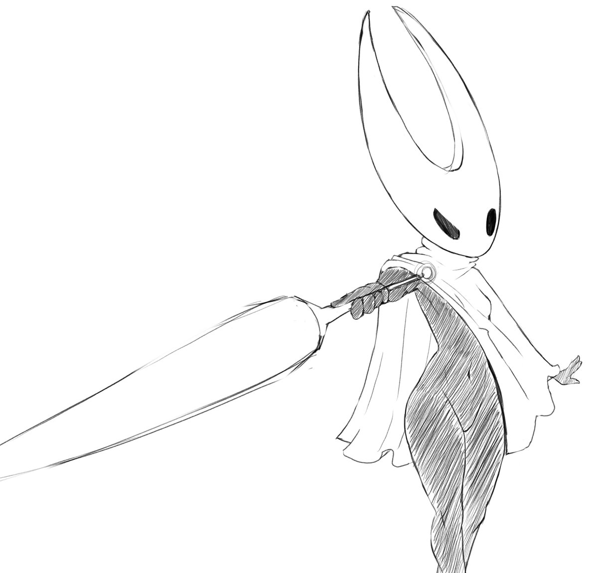 Doodled Hornet. Really cute character. Been really enjoying the game. Just unnecessarily hard at times.😓