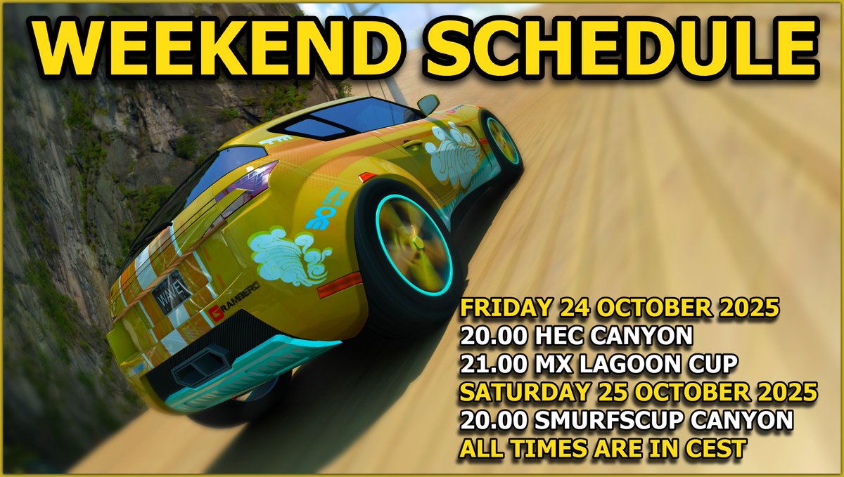 More info about the Smurfscup Canyon at smurfen.nu/canyon
More info about the HEC at maniacalendar.com/event/335
More info about the MX Lagoon Cup at maniacalendar.com/event/383