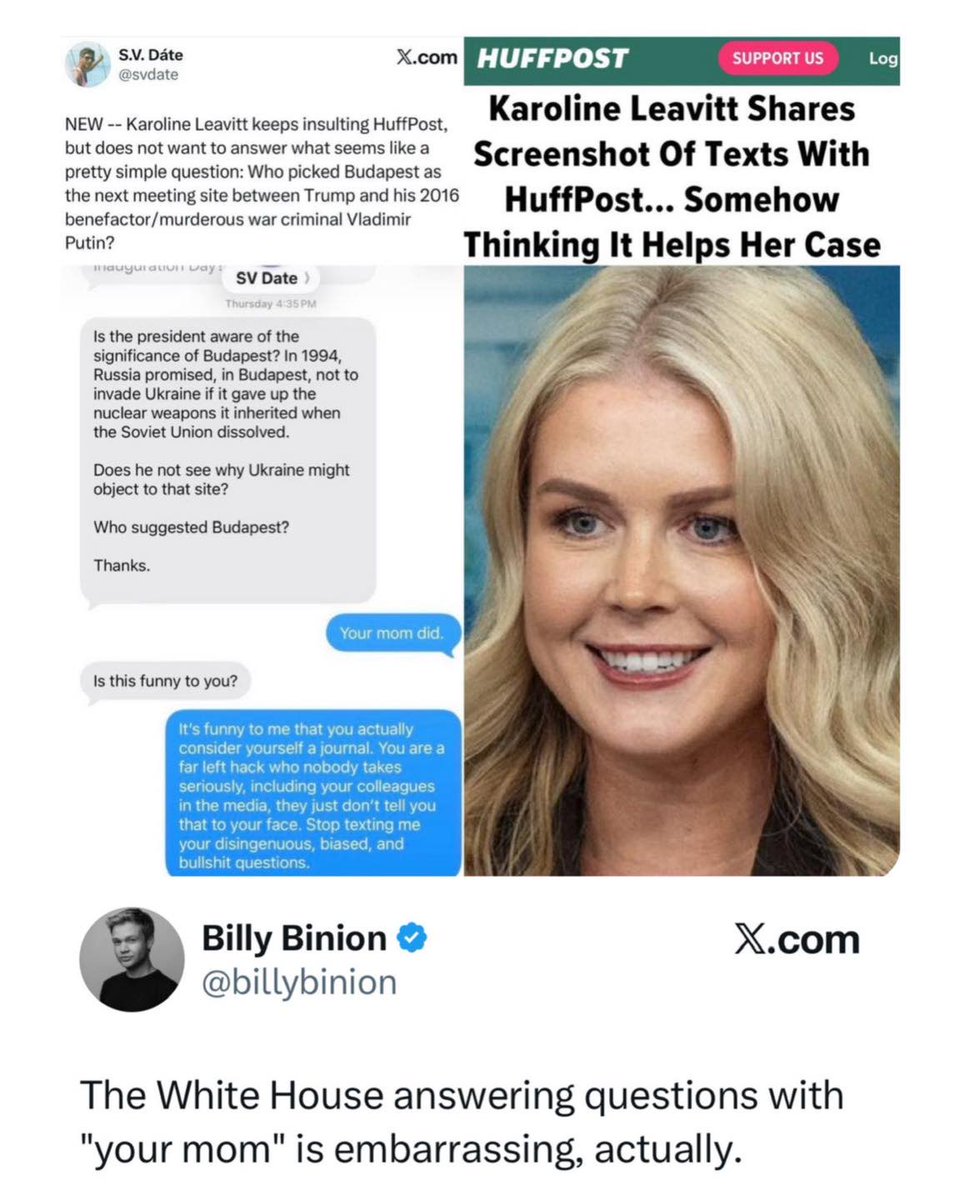 I admit: I am profoundly entertained by the current American administration. All of them are brilliant performance artists. Love you, <a href="/WhiteHouse/">The White House</a>!