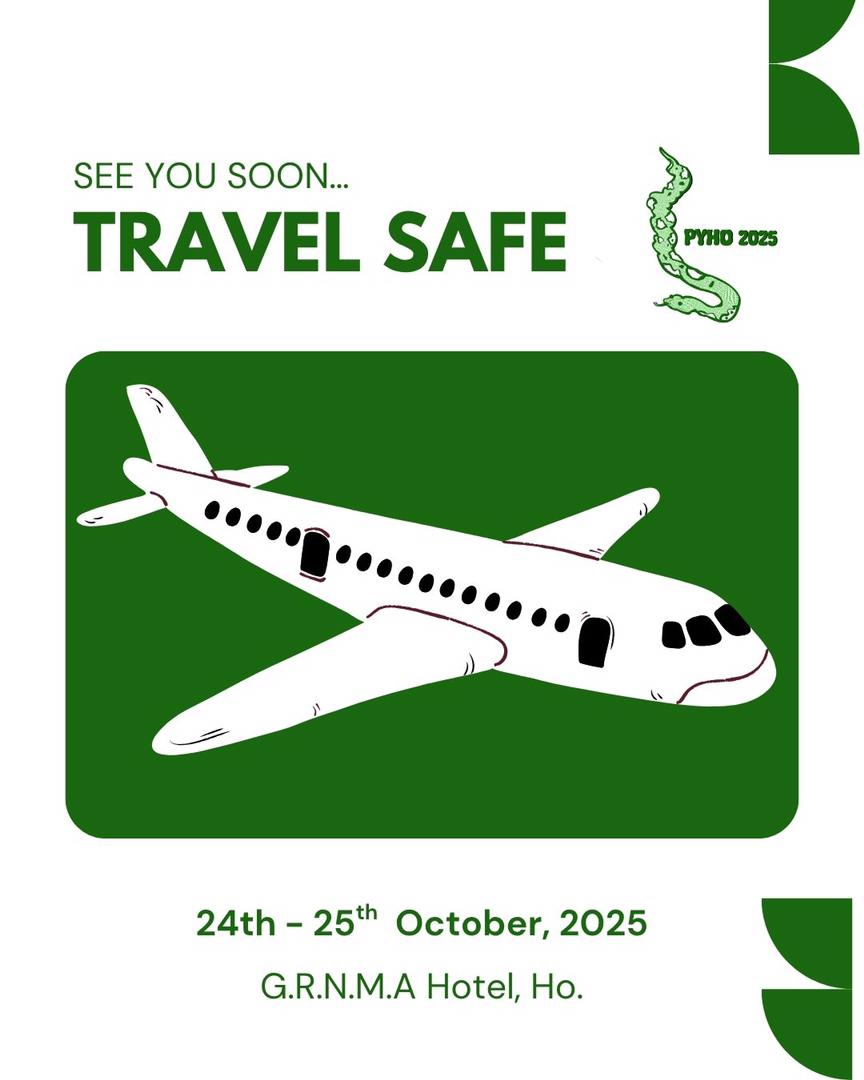 PythonHo's tweet image. The day is almost here! 🐍💚
To everyone traveling to Ho for #PyHo2025 – whether near or far – we wish you a safe and smooth journey. 🚗✈️🚌
We can't wait to welcome you and build amazing memories together. Pack well, travel safely, and we'll see you soon!
#TravelSafe