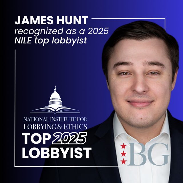 BramerGroup's tweet image. BG congratulates James Hunt, Director, Government Relations, on being selected as a NILE 2025 top lobbyist.

#NILETopLobbyist