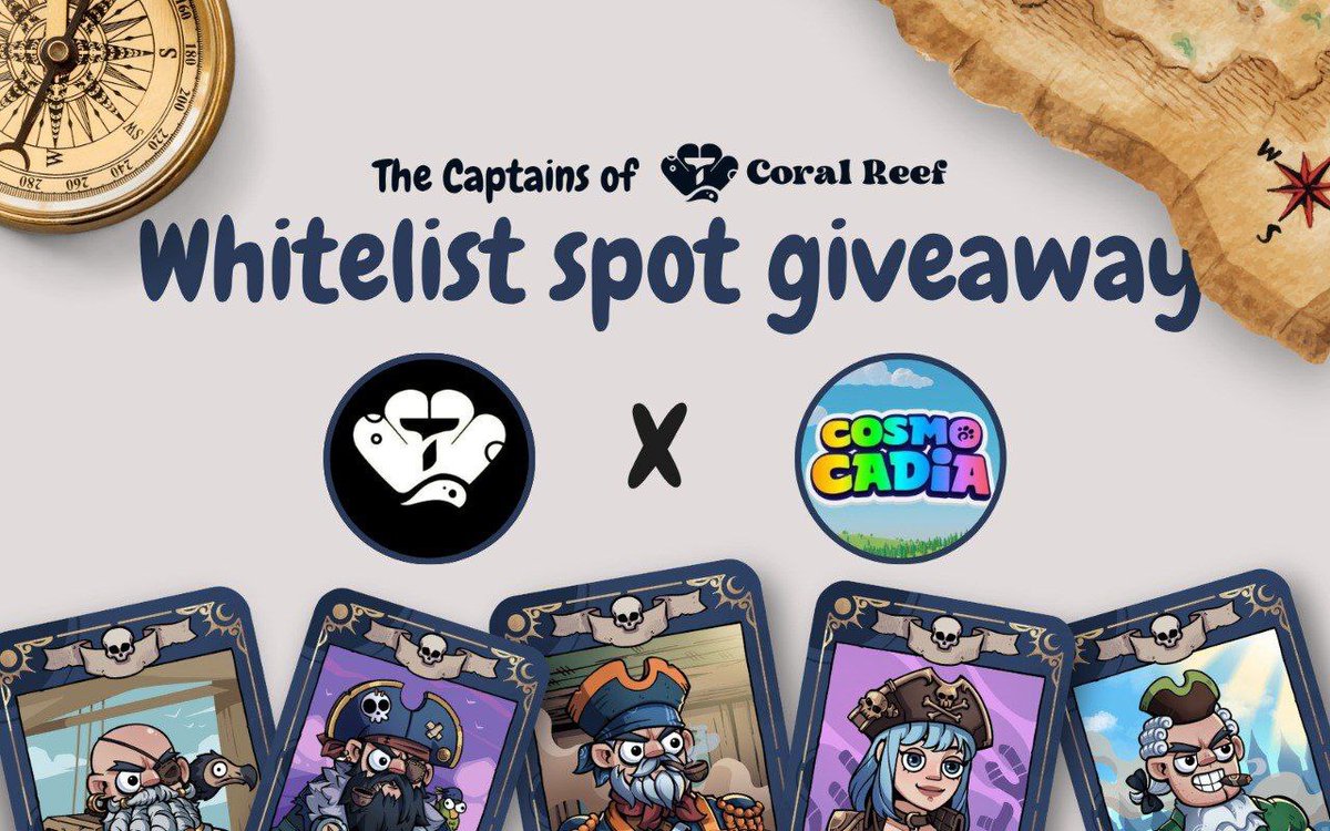 Cosmocadia's tweet image. 🌈 Cosmocadia x Coral Reef – Whitelist Giveaway! 🌈
We’re giving away 13 Captains NFT WL spots to the Cosmocadia community on X.
To enter:
1️⃣ Follow @Cosmocadia & @Suicoralreef
2️⃣ Like & RT this post
3️⃣ Drop your address in the comments
⏳ 48h only – don’t miss out!
Mint…
