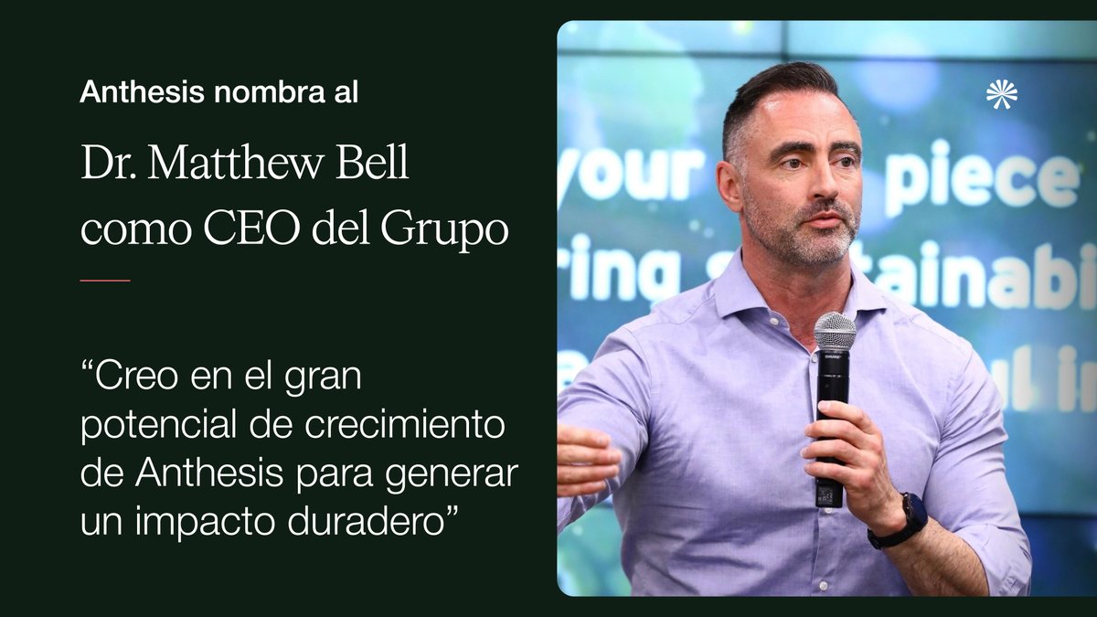 Matthew Bell nombrado CEO del Grupo Anthesis. Se une a nosotros desde EY. Aporta un profundo un amplio historial de asesoramiento a multinacionales y gobiernos en sostenibilidad, descarbonización, reporting y creación de valor a largo plazo. 

Lee más: tinyurl.com/zehby27x