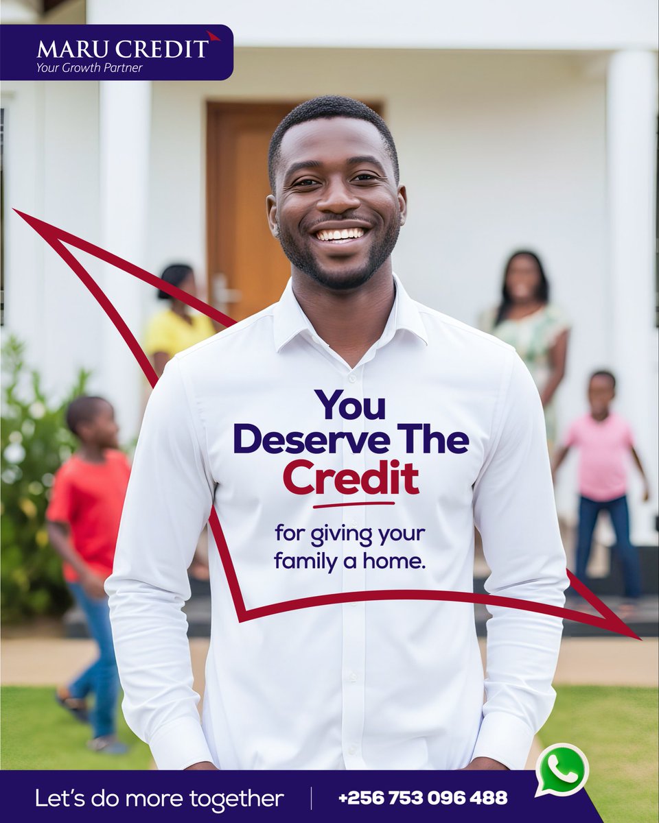 You deserve the credit for giving your family a place to call home. 🏡
Let’s build even more together with Maru Credit.

Call +256 753 096 488
#MaruCreditUg #NBSUpdates 

<a href="/MARUCREDITUG/">MARU CREDIT</a>