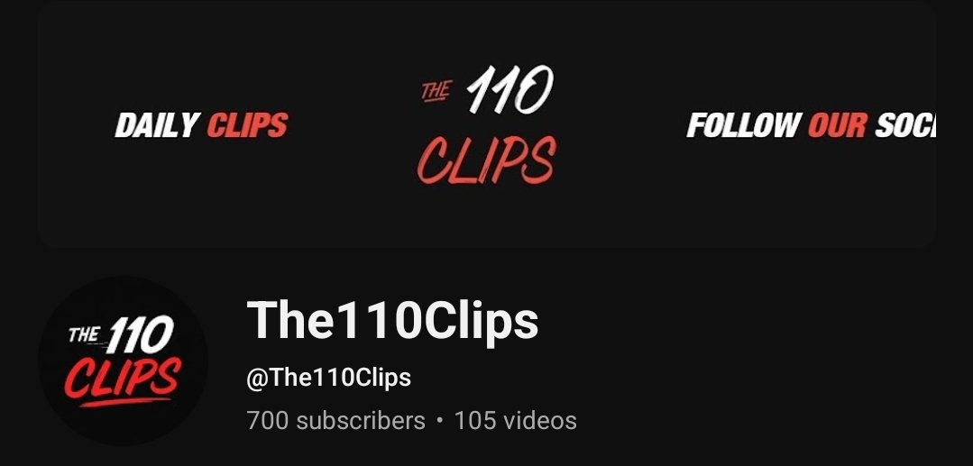 The110Clips's tweet image. Officially reached 700 subscribers thank you for the support!