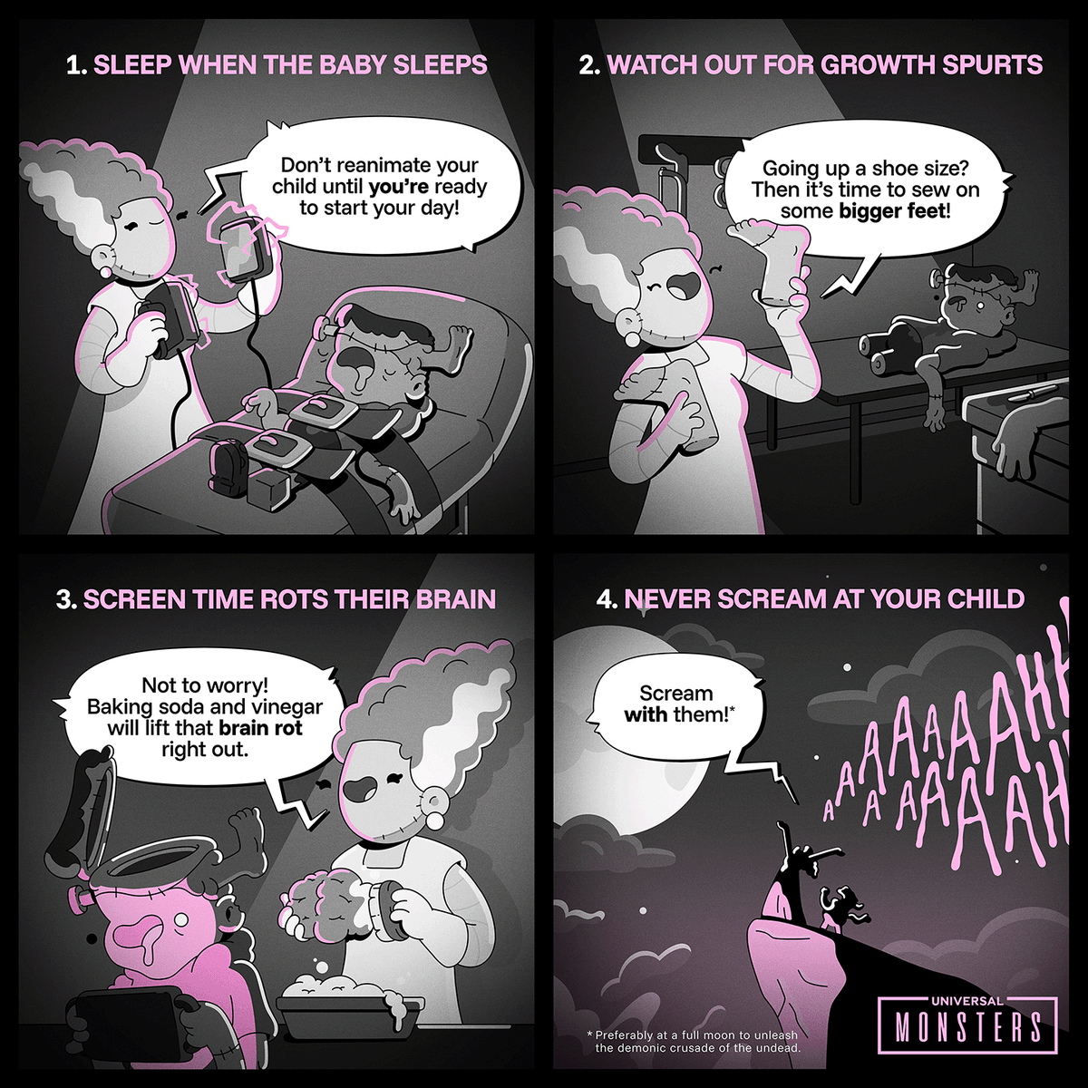 doodles's tweet image. the bride’s guide to modern parenting @UniversalHorror