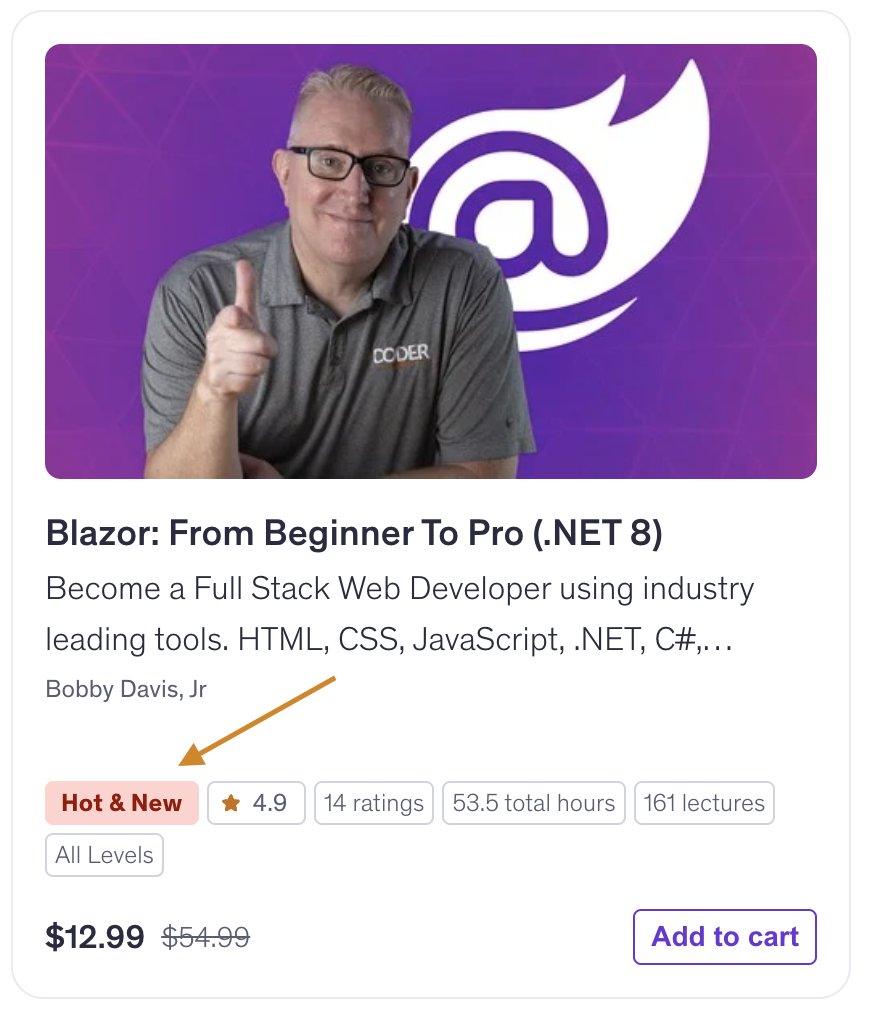 ctBobbyDavis's tweet image. My Udemy course just got labeled “Hot &amp;amp; New.”
First time those words have ever been associated with me, so I’m framing the screenshot.

udemy.com/course/complet…
